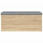 Preview: Sitzbank mit Stauraum Sonoma-Eiche 102x42x45 cm Holzwerkstoff