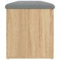 Preview: Sitzbank mit Stauraum Sonoma-Eiche 102x42x45 cm Holzwerkstoff