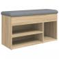 Preview: Schuhbank Sonoma-Eiche 82x32x45,5 cm Holzwerkstoff