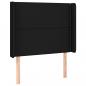 Preview: LED Kopfteil Schwarz 103x16x118/128 cm Stoff