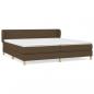 Preview: Boxspringbett mit Matratze Dunkelbraun 200x200 cm Stoff