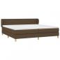 Preview: Boxspringbett mit Matratze Dunkelbraun 200x200 cm Stoff