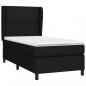 Preview: Boxspringbett mit Matratze Schwarz 100x200 cm Stoff