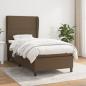 Preview: ARDEBO.de - Boxspringbett mit Matratze Dunkelbraun 80x200 cm Stoff