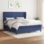 Preview: ARDEBO.de - Boxspringbett mit Matratze Blau 180x200 cm Stoff