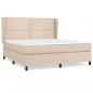 Preview: Boxspringbett Matratze Cappuccino-Braun 180x200 cm Kunstleder