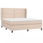 Preview: Boxspringbett Matratze Cappuccino-Braun 180x200 cm Kunstleder