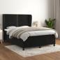 Preview: ARDEBO.de - Boxspringbett mit Matratze Schwarz 140x190 cm Samt