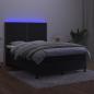 Preview: Boxspringbett mit Matratze & LED Schwarz 140x200 cm Samt