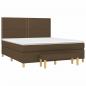 Preview: Boxspringbett mit Matratze Dunkelbraun 180x200 cm Stoff