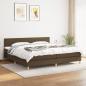 Preview: ARDEBO.de - Boxspringbett mit Matratze Dunkelbraun 200x200 cm Stoff