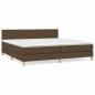 Preview: Boxspringbett mit Matratze Dunkelbraun 200x200 cm Stoff