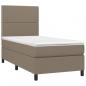 Preview: Boxspringbett mit Matratze Taupe 90x200 cm Stoff