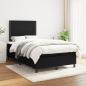 Preview: ARDEBO.de - Boxspringbett mit Matratze Schwarz 120x200 cm Stoff