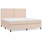 Preview: Boxspringbett Matratze Cappuccino-Braun 200x200cm Kunstleder