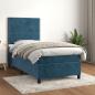 Preview: ARDEBO.de - Boxspringbett mit Matratze Dunkelblau 80x200 cm Samt