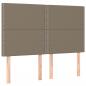 Preview: Boxspringbett mit Matratze & LED Taupe 140x190 cm Stoff