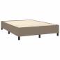 Preview: Boxspringbett mit Matratze & LED Taupe 140x200 cm Stoff