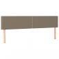 Preview: LED Kopfteil Taupe 160x5x78/88 cm Stoff