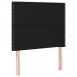 Preview: LED Kopfteil Schwarz 90x5x118/128 cm Stoff