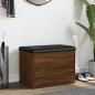 Preview: Sitzbank mit Stauraum Braun Eiche 62x42x45 cm Holzwerkstoff