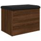 Preview: Sitzbank mit Stauraum Braun Eiche 62x42x45 cm Holzwerkstoff