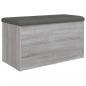 Preview: Sitzbank mit Stauraum Grau Sonoma 82x42x45 cm Holzwerkstoff