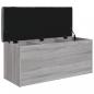 Preview: Sitzbank mit Stauraum Grau Sonoma 102x42x45 cm Holzwerkstoff