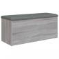 Preview: Sitzbank mit Stauraum Grau Sonoma 102x42x45 cm Holzwerkstoff