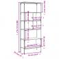 Preview: Bücherregal 5 Böden Sonoma-Eiche 76x33x188,5 cm Holzwerkstoff