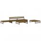 Preview: 5-tlg. Garten-Lounge-Set Honigbraun Massivholz Kiefer