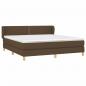 Preview: Boxspringbett mit Matratze Dunkelbraun 160x200 cm Stoff