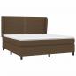 Preview: Boxspringbett mit Matratze Dunkelbraun 180x200 cm Stoff