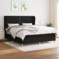 Preview: ARDEBO.de - Boxspringbett mit Matratze Schwarz 180x200 cm Stoff