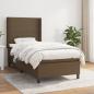 Preview: ARDEBO.de - Boxspringbett mit Matratze Dunkelbraun 90x200 cm Stoff