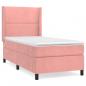 Preview: Boxspringbett mit Matratze Rosa 100x200 cm Samt