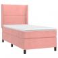 Preview: Boxspringbett mit Matratze Rosa 100x200 cm Samt