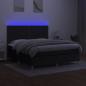 Preview: Boxspringbett mit Matratze & LED Schwarz 180x200 cm Stoff