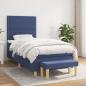 Preview: ARDEBO.de - Boxspringbett mit Matratze Blau 90x190 cm Stoff