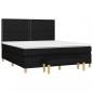 Preview: Boxspringbett mit Matratze Schwarz 180x200 cm Stoff