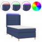 Preview: Boxspringbett mit Matratze & LED Blau 90x200 cm Stoff