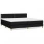 Preview: Boxspringbett mit Matratze Schwarz 200x200 cm Stoff