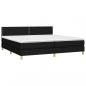 Preview: Boxspringbett mit Matratze Schwarz 200x200 cm Stoff