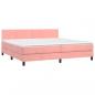 Preview: Boxspringbett mit Matratze Rosa 200x200 cm Samt