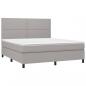 Preview: Boxspringbett mit Matratze Hellgrau 160x200 cm Stoff