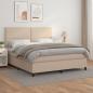 Preview: ARDEBO.de - Boxspringbett Matratze Cappuccino-Braun 180x200 cm Kunstleder