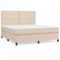 Preview: Boxspringbett Matratze Cappuccino-Braun 180x200 cm Kunstleder