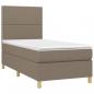 Preview: Boxspringbett mit Matratze Taupe 90x200 cm Stoff