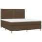 Preview: Boxspringbett mit Matratze Dunkelbraun 180x200 cm Stoff