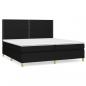 Preview: Boxspringbett mit Matratze Schwarz 200x200 cm Stoff